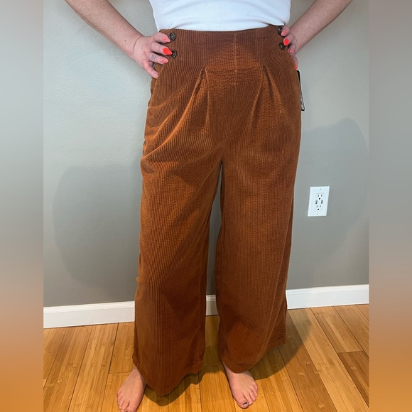 Carmel corduroy high waisted wide leg pants - Picture 2 of 8